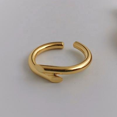 China Fashion CLASSIC Personality Open Adjustable Female Solid Brass Engagement Ring for sale