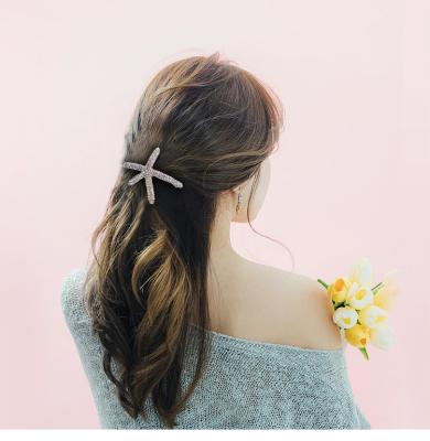 China New Alloy Version Of Creative Large Spring Hair Accessory Starfish French Clips for sale