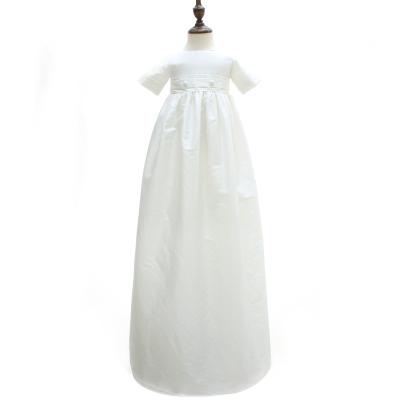 China Wholesale Antibacterial Heirloom Cotton Baby Boy Baptism Long Dress Unisex Christening Gowns for sale