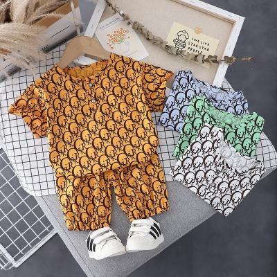 China New Product Summer Sale Toddler Boy Letter Printing Kids Boy Casual Hot Short Sleeve Clothing Set 2022 2 Piece Clothing Set for sale