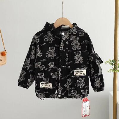 China 2021 new boys anti-wrinkle bear print boy and girl clothing coats&outwears autumn kids jacket and coats for sale