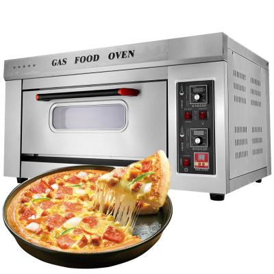 China Hotels Yoslon Pizza Bread Baking Equipment 1 Deck 1 Tray Gas Bakery Oven Food Deck Oven for sale