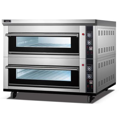 China Commercial Gas Oven Bakery Machine Equipment Baking Oven Bread Cake Deck Oven Snack Factory Guangzhou 6 Deck 6 Trays Kitchen for sale