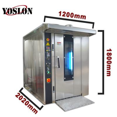 China High Efficiency YOSLON Commercial 12 Trays Bakery GASTING Rotary Oven / Bread Rotary Baker Oven Industrial Rotary Oven Prices for sale