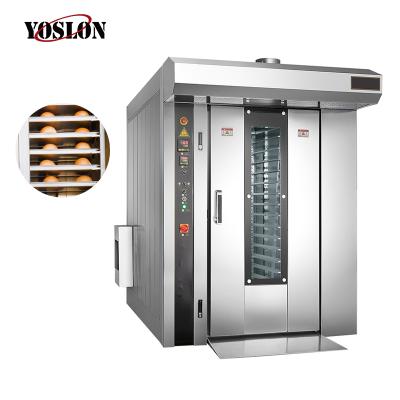 China High Yield Yoslon RTS Commercial Customizable Toast , Bread Bakery Machine 64 Trays Gas Rotary Oven for sale