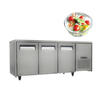 China Single-temperature Horizontal Yoslon RTS Stainless Steel Table Top, Freezer Refrigerator Workbench for sale