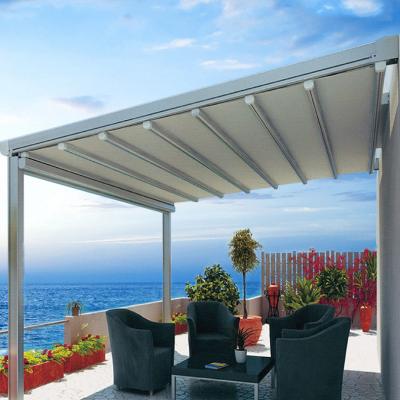 China Factory Direct Sale Folding Pergola System Retractable Roof Patio Pergola Tent Easily Assembled Retractable Pergola for sale