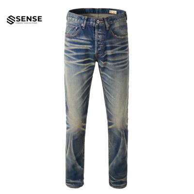 China Breathable Custom Vintage Japanese Selvedge Denim Raw SENSE OEM&ODM Jeans for sale