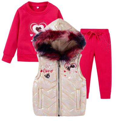 China The Style Is Novel And The Workmanship Is Comfortable Autumn Winter Girls Knitted Boutique 3pcs Clothes Set Excellent Kids Clothing for sale