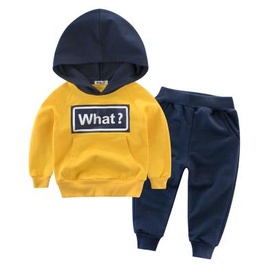 China 2020 Casual Hot Selling Autumn Fashion Kids 100% Cotton Boutique Kids Baby Casual Pullover Hoodies Wear Boys 2 Piece Sets for sale