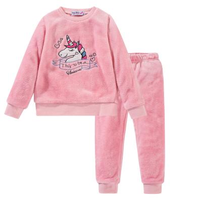 China The style is novel and the workmanship is excellent practical hot sale girl winter sleepwear set stylish long sleeve kids pajamas for sale