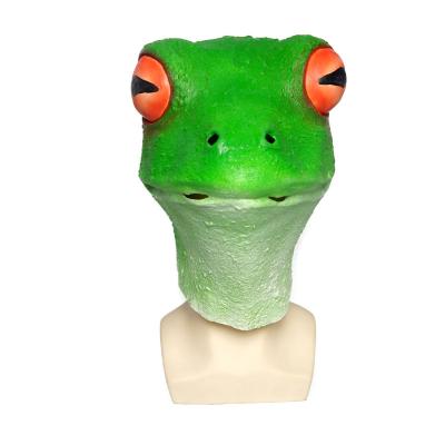 China Halloween Party Supplies DD333 Halloween Latex Cosplay Costume Tricky Animal Frog Mask Headgear Creative Funny Bar Dance Party Masks for sale