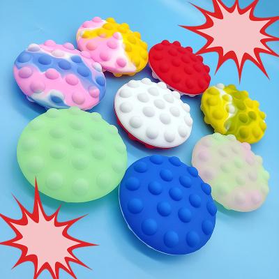 China Educational Toy Stress Reliever Fidget Simple 3D Figure Push Bubble Silicone fidgety person kids ball educational toy L023 for sale