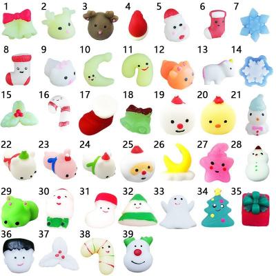 China Relieve Stress DD308 Christmas Cute Squishy Person Toy Kid Mini Gifts Reliever Stress Knead Bubble Christmas Mochi Squishy Toy for sale