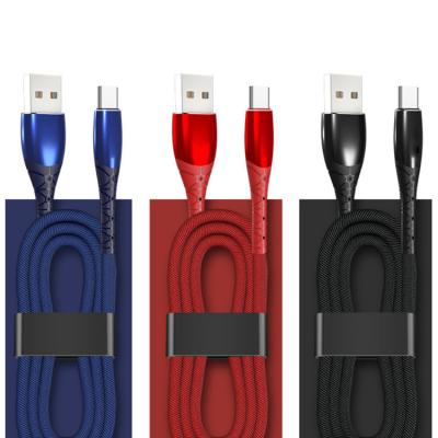 China Fast Charging Speed ​​Cloth 3 in 1 Data Cable USB Charging Cable 5A USB Charging Powerful Charging Data Cable for sale