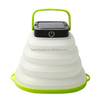 China Outdoor Waterproof Portable Collapsible Plastic Solar Camping Lamp Garden Night Light Emergency Light for sale