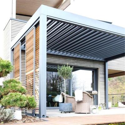 China Modern Style Outdoor Garden Motorized Aluminium Louver Roof Pergola à venda