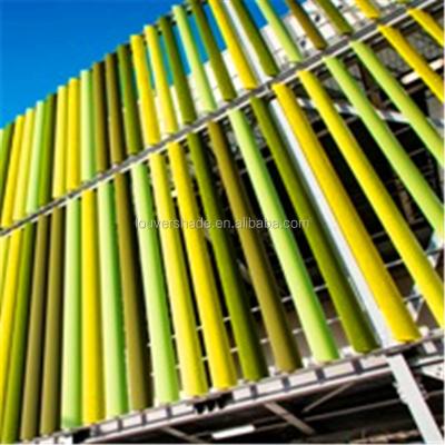 China Fixed exterior aluminium waterproof aerofoil sunwall for sale