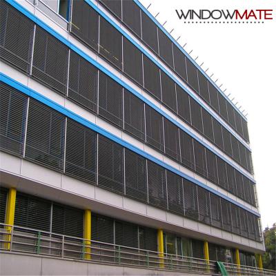 China 6000 series powder coated aluminium section aluminum louver & aluminum airfoil louver blade sun louver for building for sale