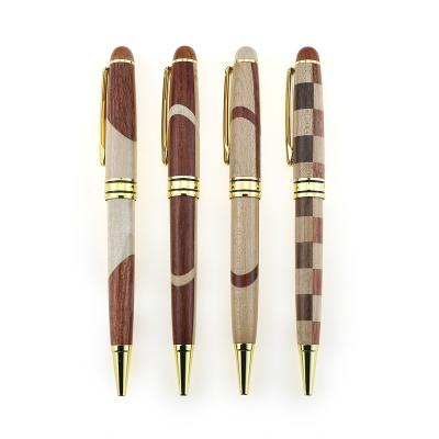 China Pen Luxury Eco Friendly Natural Mixed Ball Pen Natural Wood Pen Two Color Promotional Wooden for sale