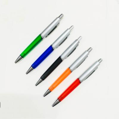 China Promotional Pen Promotional Silver Penholder Press Ball0point Pen for Advertising and Gift for sale