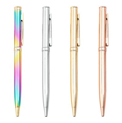 China Colorful Metal Twist Laser Pen Slim Metallic Color Pen Promotional Tip for sale