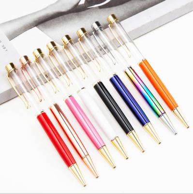 China Luxury Promotional Pen Head Metal Empty Ball Pen DIY Crystal Ball Pen Top Diamond With Logo for sale