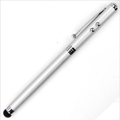 China Cap Off 4 In 1 Multifunctional Stylus Pen And Ball Pen With Led Light Laser Pointer Marking Of Ball Pen for sale