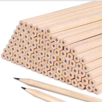 China 2021 Best Quality Promotional Hexagon Pencil Wooden Natural Pencil Color Pencils Without Eraser Wholesale Student Pencils With Cheap Price for sale