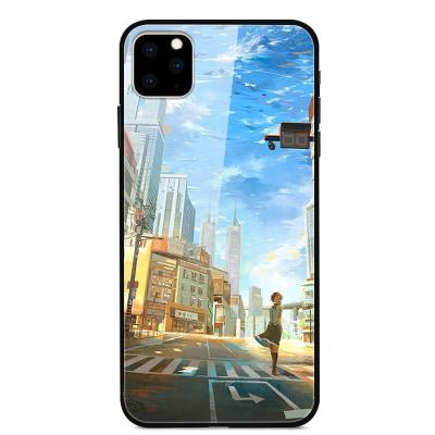 China All Logo Full Print Anti Scratch Mobile Phone Custom Cell Phone Cover Glass Painted Phone Case for sale