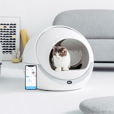 China Remote Control Petree Smart Automatic Self Cleaning Cat Litter Box Top Viable Selling Products Cat Toilet for sale