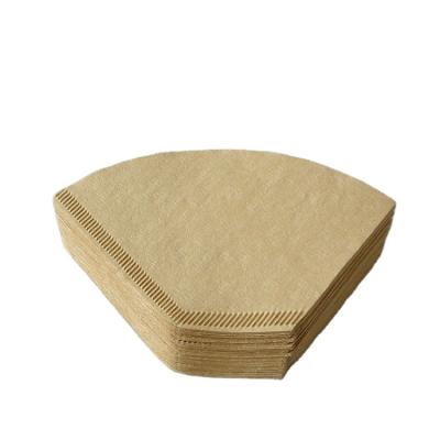 China Hotels Color Coffee Filter Paper Fan Natural Bamboo Wooden Filter Paper for sale