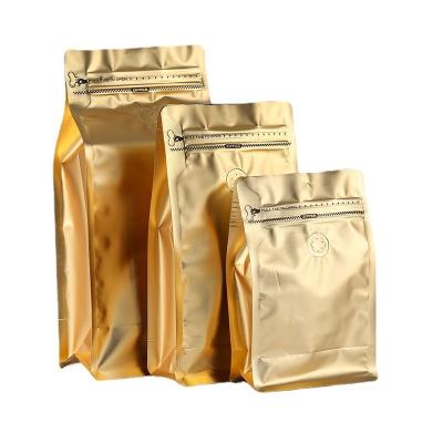 China Safety Coffee Bags with High Valve Barrier Aluminum Foil Flat Bottom (50 Pcs, 16oz/1lb) Stand Up Coffee Beans Storage Empty Bag Te koop