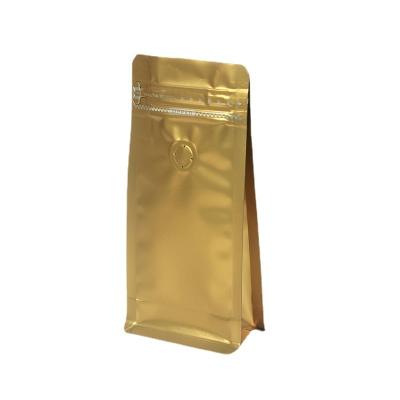 China Blue Barrier Kraft Paper Coffee Bags with Air Release Valve, High Barrier Coffee Pouches for Home, Shop, Flat Bottom. Te koop