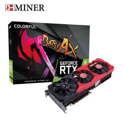 China Workstation GeForce RTX 3070 Battle AX Luxury Edition 8GB LHR 14Gbps 256 Bit GDDR6 GTX Graphics Card 3070 4070 for sale