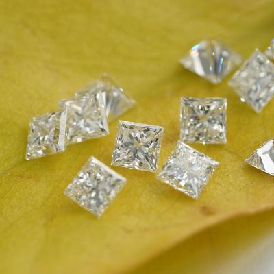 China Diamantes blancos de corte de princesa HPHT 1,8 a 4,1 mm 0,01 a 0,47 ct en venta