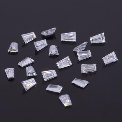 China Los diamantes creados en laboratorio sueltos HPHT 2.6-3.1 a 1.0-3.7 mm Forma trapezoidal blanca Corte trapezoidal en venta