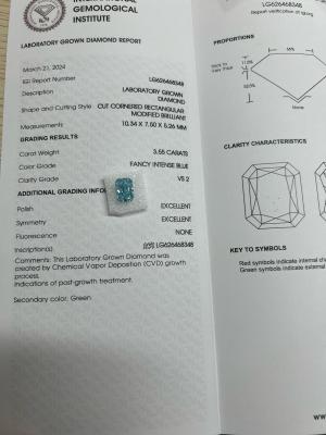 China 3.55ct Diamante cultivado en laboratorio en venta