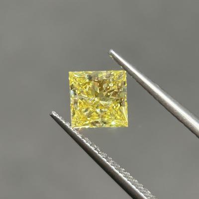 China 1.19ct Lab Grown Fancy Yellow Diamond VVS2 2EX N IGI Certificated for sale