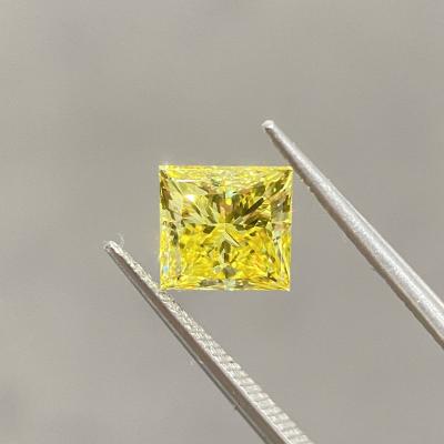 China VVS2 2.14ct Lab Created Canary Diamond CVD HPHT Diamond OEM for sale