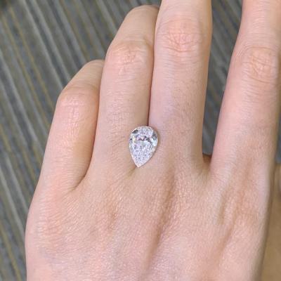 China Pear Cut CVD Manmade Diamanten 3,01 Klarheit D Farbe OEM ODM zu verkaufen