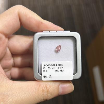 China 0.5ct VS1 Clarity Light Pink Lab Grown Diamond Pear Cut for sale