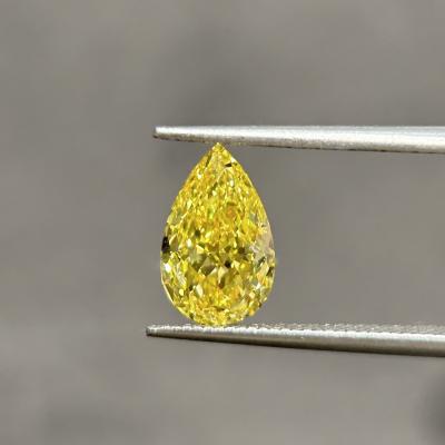 Cina 1.66ct VVS2 Canarino coltivato in laboratorio Diamante CVD HPHT Fancy VIVID Giallo in vendita