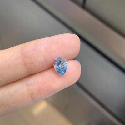 China IGI Certificated 1.13ct Lab Grown Diamond Pear Cut CVD Fancy Intense Blue VS2 2EX N for sale