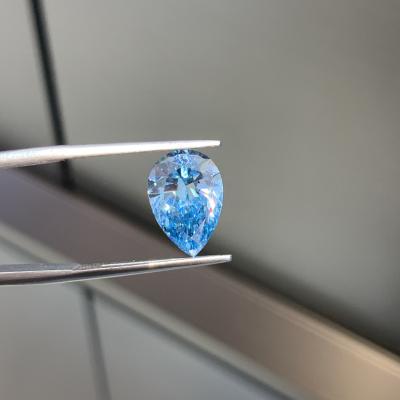 Chine 3.1ct VS1 Pear Cut Lab Diamant Fancy Bleu LG617411358 à vendre