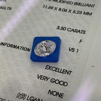 China HYF 3.5 Carat VS1 F Synthetic Diamonds Lab Created CVD Diamond for sale