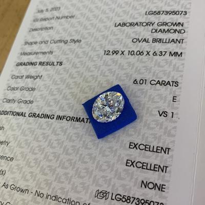 China 6.01 Carat E Color VS1 Clarity Lab Created Diamonds OEM ODM for sale