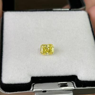 China 1.24 Carat VVS2 Lab Created Yellow Diamond Radiant Cut for sale