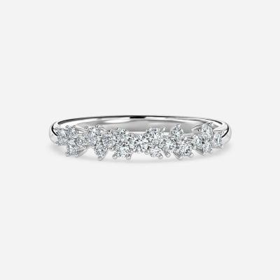 China Lab Created Diamond Wedding Band Round Cut 1 Carat Lab Grown Diamond Ring for sale