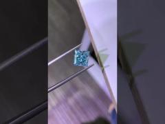 3.2CT Fancy Intense Blue VS1 2EX CVD Lab Grown Diamond Princess Cut IGI Certificate | LG628421975